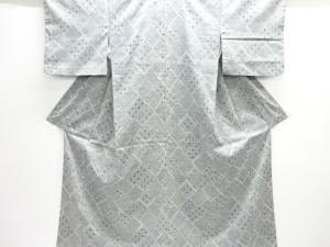 桧垣に古典柄手織り紬着物